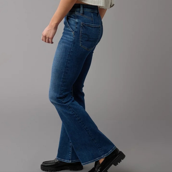 American Eagle Outfitters Super High Rise Flare Women's Blue Jeans Size 4 - Picture 11 of 12